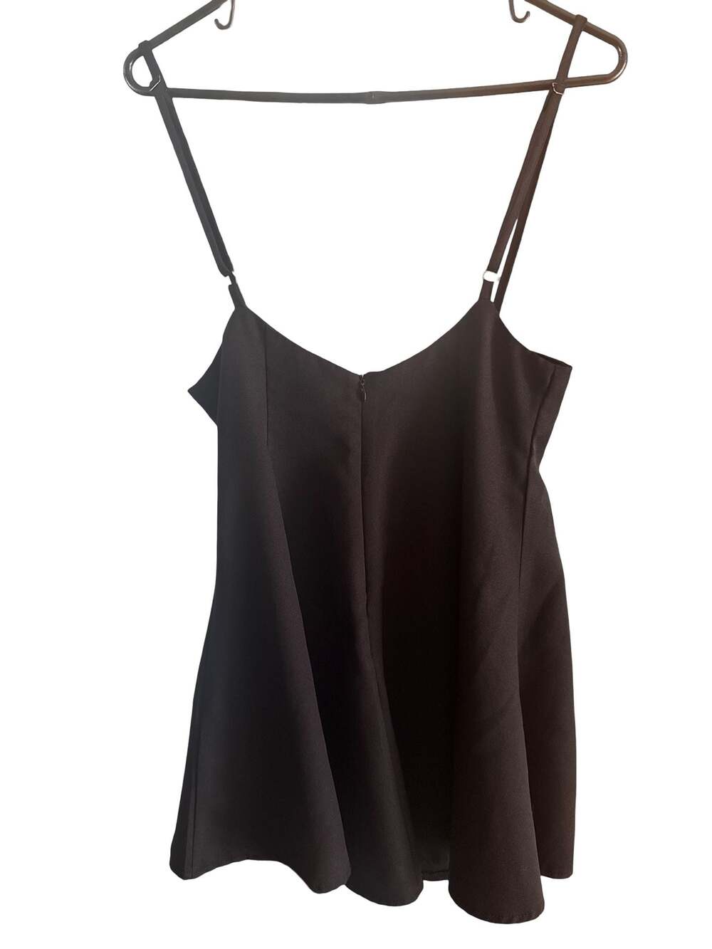 Zanzea Collection Women's Black V-Neck Spaghetti Strap Cami Top Size M